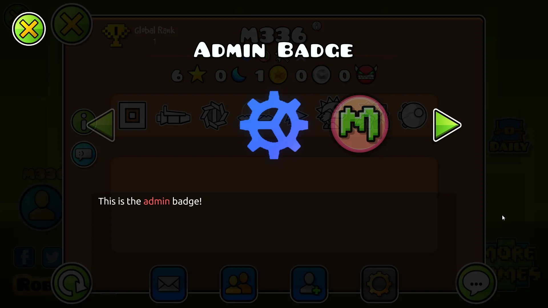 Preview of the mod from the badges UI